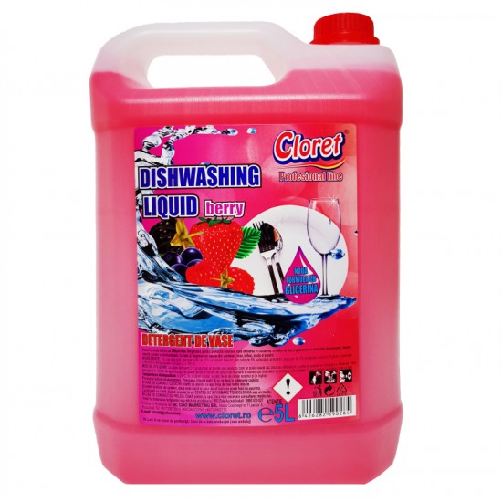 Cloret Detergent de vase fructe de padure, 5 L