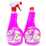 Cloret Detergent pentru geam Liliac, 0.75 L+Rezerva
