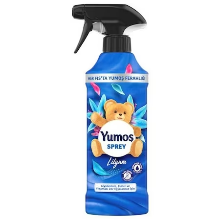 Balsam spray pentru textile, Yumos, Parfum Floral de Lilyum, Crin, cu pulverizator, 450 ml